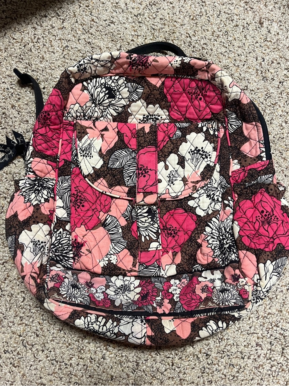 Vera Bradley Pink Multi Floral Quilted Backpack